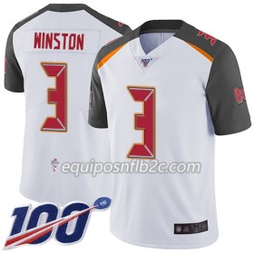 Camiseta Hombre NFL Tampa Bay Buccaneers Jameis Winston 3 Nike Blanco 100th